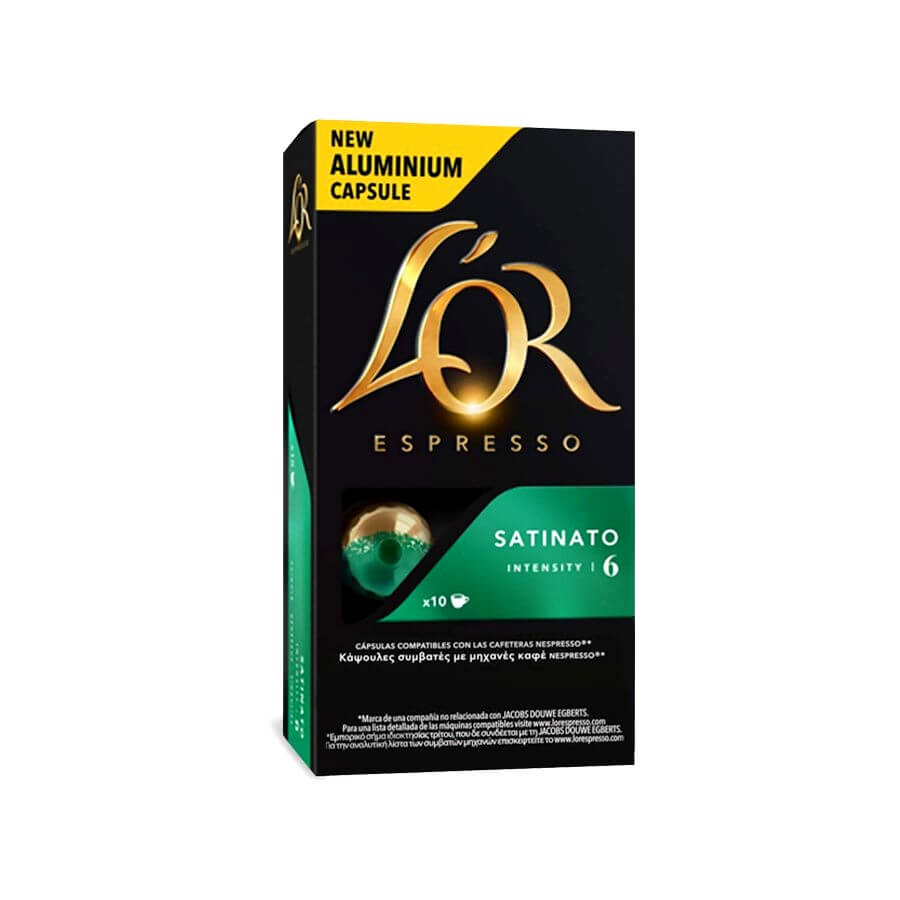 L'OR - L'OR - Espresso Satinato - Compatibles Nespresso - 10 Unidades