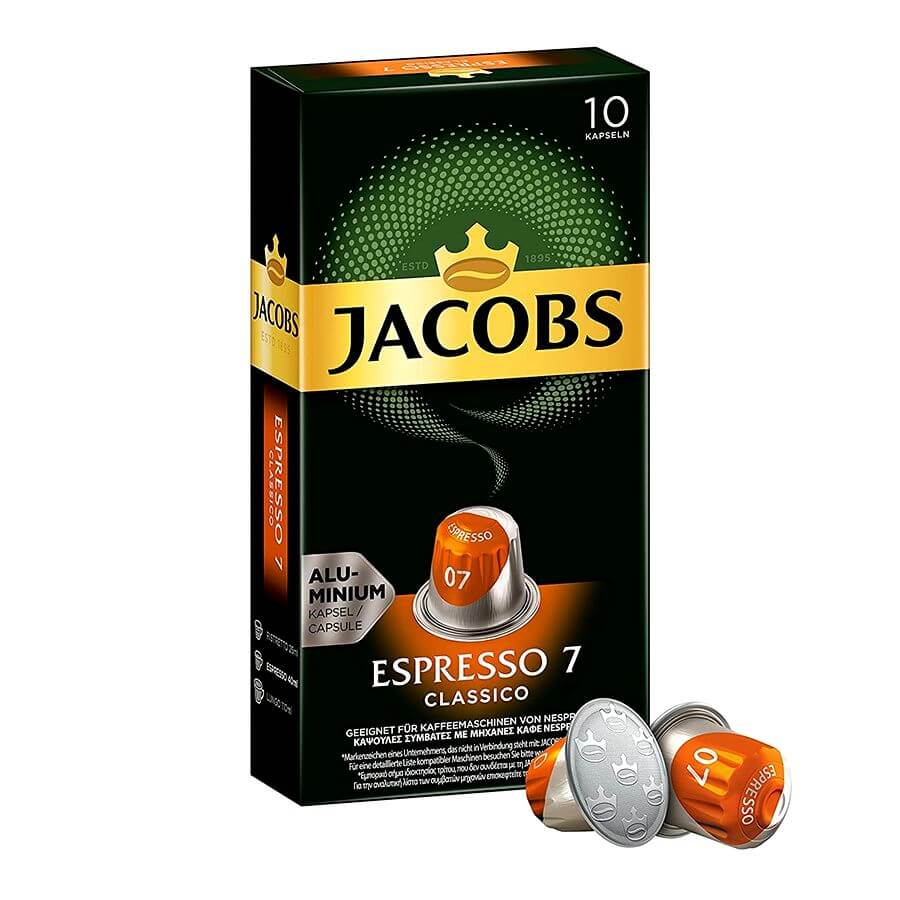 JACOBS - Jacobs - Espresso 7 Classico - Compatibles Nespresso - 10 Unidades