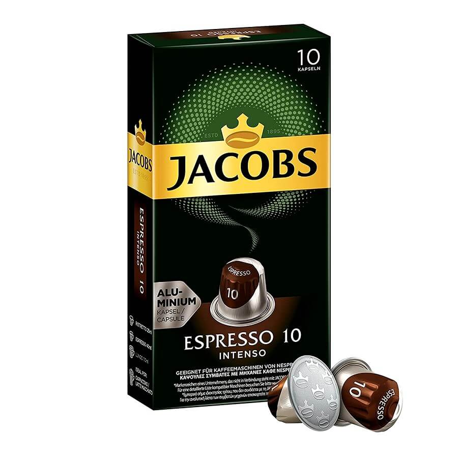 JACOBS - Jacobs - Espresso 10 Intenso - Compatibles Nespresso - 10 Unidades